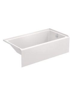 Duravit 700655000000090 No.1 60" L X 32" W X 18" H Alcove Bath Tub Right Hand Drain with Overflow and Panel in White