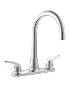 American Standard 7074551.002 Colony Pro Centerset Kitchen Faucet With Sidespray in Polished Chrome 