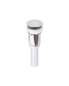 Lacava 7100-16OF-CR Click-Clack Drain for European Sinks with Overflow and Round Dome Cover in Polished Chrome