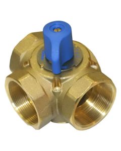 Tekmar 712 3-Way Mixing Valve 712 - 1-1/4 inch Brass