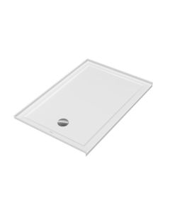 Duravit 720244000000090 Architec 54" L X 36" W Alcove Shower Tray with Panel and Left Drain in White