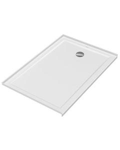 Duravit 720245000000090 Architec 54" L X 36" W Alcove Shower Tray with Panel and Right Drain in White