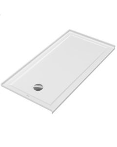 Duravit 720246000000090 Architec 60" L X 30" W Three Wall Alcove Rectangular Shower Base with Panel and Left Drain in White