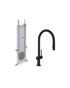 Hansgrohe 72801671 Talis N HighArc Kitchen Faucet, O-Style 2-Spray Pull-Down with sBox, 1.75 GPM in Matte Black