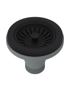 Rohl 735MB Georgian Era Manual Basket Strainer Without Remote Pop-Up in Matte Black