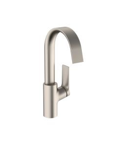 Hansgrohe 75030821 Vivenis 11 7/8" H Single Hole Bathroom Faucet with Swivel Spout and Pop-Up Drain Assembly 1.2 GPM in Brushed Nickel