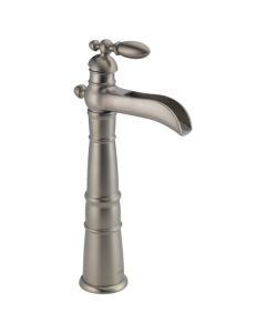Delta 754LF-SS Victorian Single Handle Channel Vessel Bathroom Faucet In Stainless