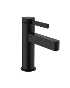 Hansgrohe 76010671 Finoris 1.2 GPM Deck Mounted Single Hole Bathroom Faucet 100 with Pop-Up Drain in Matte Black