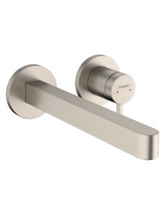 Hansgrohe 76050821 Finoris Wall-Mounted Single-Handle Faucet Trim, 1.2 GPM in Brushed Nickel (Rough Sold Separately)
