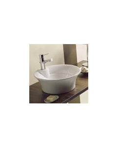 Scarabeo 8004W1 8004 Twist Above Counter Single Hole Ceramic Lavatory Sink In White