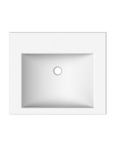 Scarabeo 8007BW Square White Ceramic Wall Mounted or Vessel Sink in White