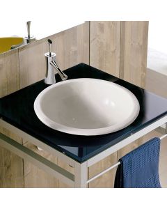 Scarabeo 8019W In-Out 25 Drop-In / Countertop Washbasin In White