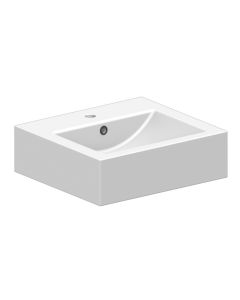 Scarabeo 8025BW Wall Mounted Ceramic Washbasin Sink With Overflow in White
