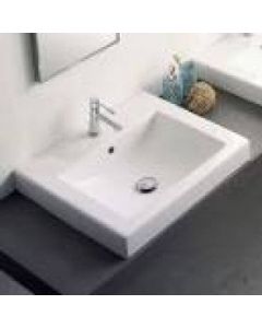 Scarabeo 8047BW1 Next 40 Drop-In Washbasin In White
