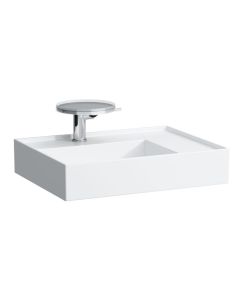 Laufen 810334000111-C 23" W X 18" L One Hole Bathroom Sink with Shelf on Right in White