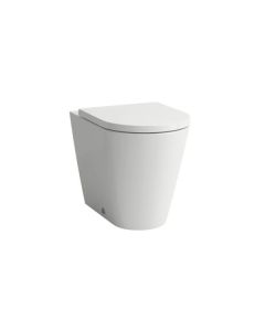 Laufen H8233387572501 Kartell 22.13" L x 14.63" W x 17" H Dual Flush Floor Mount Elongated Water Closet Toilet Bowl in Matte White