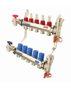 Legend 8330AP-10-8 M-8330AP Angle Pro, Angle Isolation Valves With Thermometer, Auto Air Vent - Fill/Purge Adapter 8 Port, Mounting Bracket In Stainless Steel