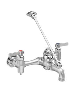 American Standard 8344212.004 Service Sink Faucet with Top Brace 6 Inch Vacuum Breaker Spout Supply Stops