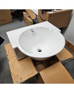 Galassia 8858 Arke  21" x 20" Lavatory Sink with Overflow in White
