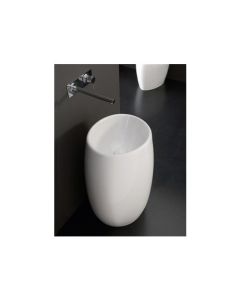 Scarabeo 8603W Moai Floorstanding Washbasin In White