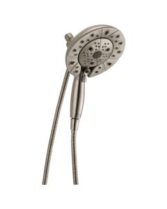 Brizo 86220-NK Hydrati® Essential™ Shower Series Classic 1.75 GPM Round Multi Function Two-in One Shower Head and Hand Shower with Integrated Diverter and Hose in Brilliance® Luxe Nickel®