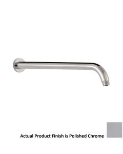 Aquabrass ALT79076801 16" Length Wall Mounted Shower Arm with Round Flange in Polished Chrome