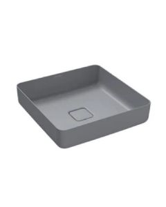 Kaldewei 909506003727 Miena 3184 16" L X 16" W X 5" H Counter Top Bathroom Sink without Overflow in Oyster Grey Matte