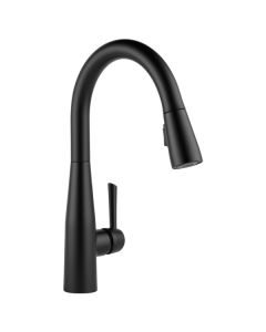 Delta 9113-BL-DST Essa® 1.8 GPM Deck Mounted Single Handle Pull Down Kitchen Faucet in Matte Black