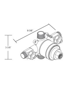 Mico 912-A Pressure Balance Valve Only Without Diverter