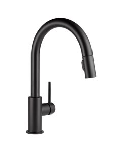 Delta 9159-BL-DST Trinsic Single Handle Pull-Down Kitchen Faucet In Matte Black