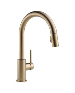 Delta 9159-CZ-DST Trinsic Single Handle Pull-Down Kitchen Faucet In Champagne Bronze
