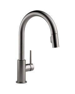 Delta 9159-KSLS-DST Trinsic Single Handle Pull-Down Kitchen Limited Swivel in Black Stainless