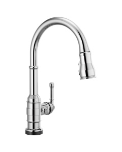 Delta 9190T-DST Broderick Single Handle Pull-Down Kitchen Faucet With Touch2O Technology in Chrome
