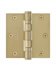 Emtek 940134, 3-1/2" Steel Ball Bearing Heavy Duty Door Hinges (Pair) in Satin Brass