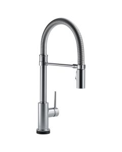 Delta 9659T-AR-DST Trinsic Single Handle Pull-Down Spring Spout Kitchen Faucet With Touch2O Technology In Arctic Stainless