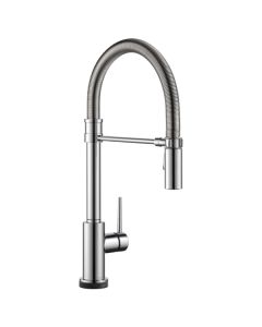 Delta 9659T-DST Trinsic Single Handle Pull-Down Spring Spout Kitchen Faucet With Touch2O Technology In Chrome