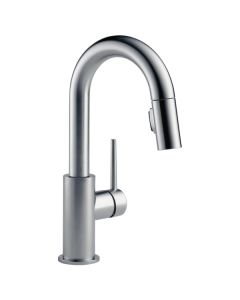 Delta 9959-AR-DST Trinsic Single Handle Pull-Down Bar / Prep Faucet In Arctic Stainless