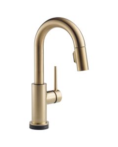 Delta 9959T-CZ-DST Trinsic Single Handle Pull-Down Bar / Prep Faucet With Touch2O Technology In Champagne Bronze