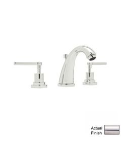 Rohl A1208LMPN-2 Avanti Lombardia C-Spout Widespread Lavatory Faucet in Polished Nickel