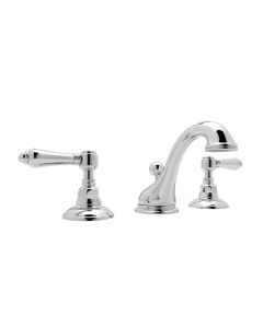 Rohl A1408LMAPC-2 Viaggio C-Spout Widespread Lavatory Faucet in Polished Chrome