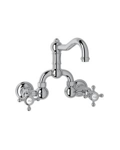 Rohl A1418XMAPC-2 Acqui Wall Mount Bridge Lavatory Faucet in Polished Chrome