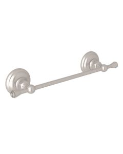 Rohl A1483CSTN Acqui Italian Bath Swarovski Crystal Wall Mount 12" Towel Bar in Satin Nickel