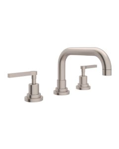 Rohl A2218LMSTN-2 Lombardia U-Spout Widespread Lavatory Faucet in Satin Nickel