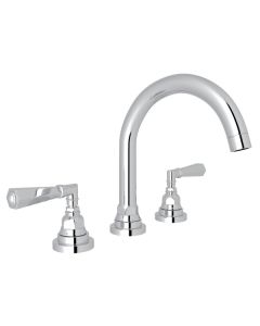 Rohl A2328LMAPC-2 San Giovanni C-Spout Widespread Lavatory Faucet in Polished Chrome