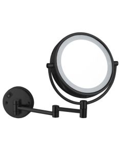 Nameeks AR7705-BLK-5X Double Face LED 5x Magnifying Mirror, Hardwired in Matte Black