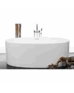 WetStyle BBE02-R-PC-MA Be Collection Freestanding Soaker Tub in White Matte