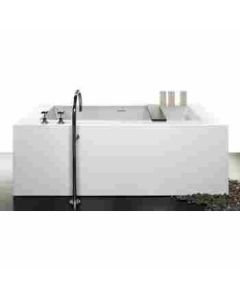 WetStyle BC0101-PC-MA Cube Free Standing Soaker Tub in White Matte