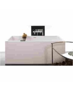 WetStyle BC0406-PC-COP-MA Cube Free Standing Soaker Tub in White Matte