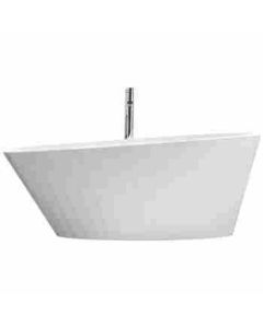 Wetstyle BCR01-R-PC-COP-GA Couture Collection 33.75" W X 65.5" L X 22.25" H Freestanding Bathtub Right with Polished Chrome Drain Overflow in White True High Gloss