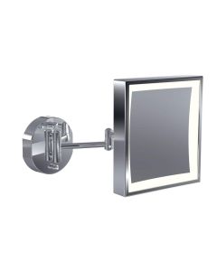 Baci & Remcraft BJR-20 SN Junior Double Arm Wall Mirror - Rectangular in Satin Nickel